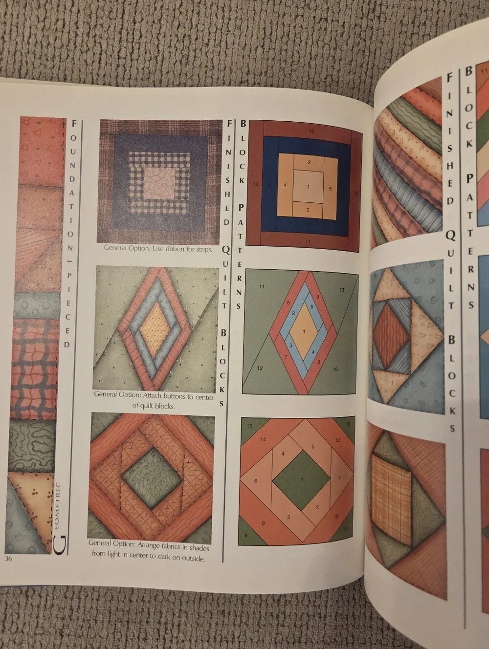 336 Ten-Minute Quilt Blocks Book - Blue and Cream Cover by
